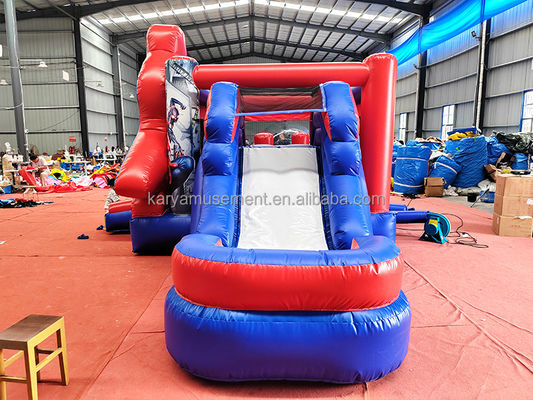 CE/EN71/EN14960 Certificado Niños Inflable Castillo Spiderman Casa de salto con tobogán