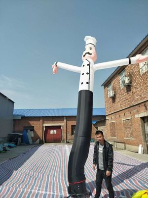 6m inflables Chef Sky Bailando Tubo de Aire Bailante Hombre Agitando modelo para publicidad al aire libre