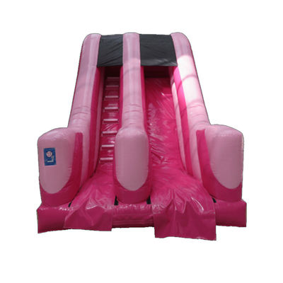 Alquiler comercial de trineos inflables de PVC pequeños de color rosa con certificación CE/EN71/EN14960