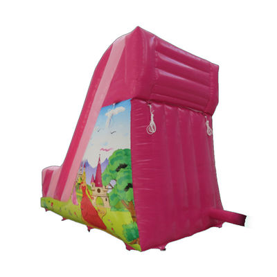 Alquiler comercial de trineos inflables de PVC pequeños de color rosa con certificación CE/EN71/EN14960