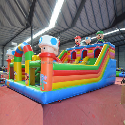 Rango de edad 14 Años y más Portable PVC Inflatable Mario Fun City Juego de Parque infantil para niños