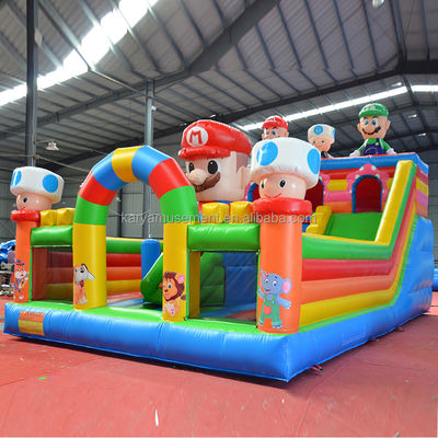 Rango de edad 14 Años y más Portable PVC Inflatable Mario Fun City Juego de Parque infantil para niños