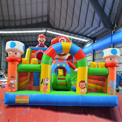 Rango de edad 14 Años y más Portable PVC Inflatable Mario Fun City Juego de Parque infantil para niños