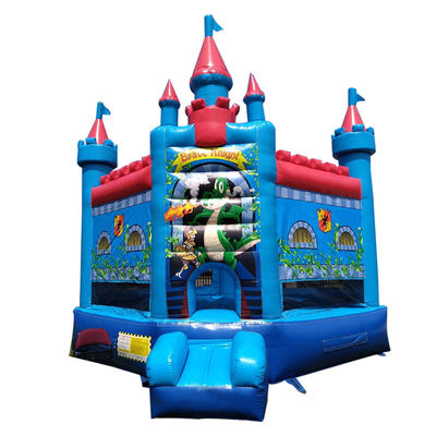 Personalizar Acceptado Caballero Valeroso Casa de Salto Azul Castillo Inflable para el patio trasero
