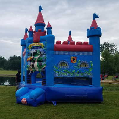Personalizar Acceptado Caballero Valeroso Casa de Salto Azul Castillo Inflable para el patio trasero