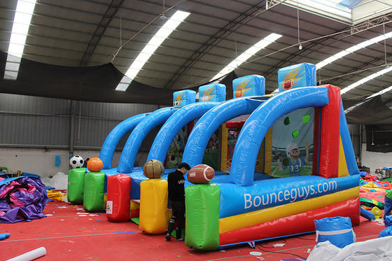 Características PORTABLE Niños 4 en 1 Carnaval Inflatable Juego Deportivo Inflatable Juego De Tiro De Baloncesto
