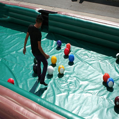 Tabla de billar de fútbol inflable de lonas de PVC personalizada para juegos interactivos