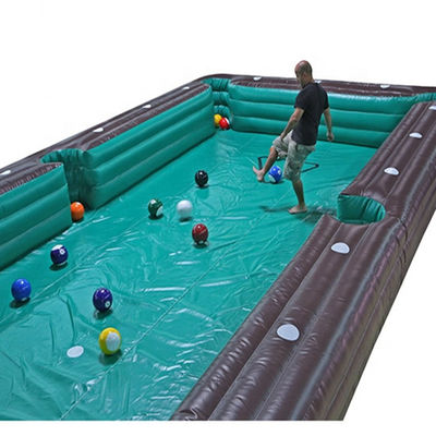 Tabla de billar de fútbol inflable de lonas de PVC personalizada para juegos interactivos