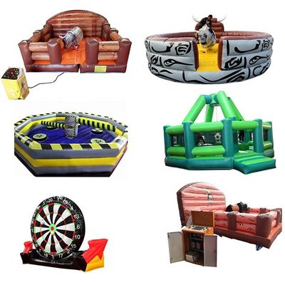 Juego interactivo inflable de color personalizado Meltdown Salto mecánico para adultos