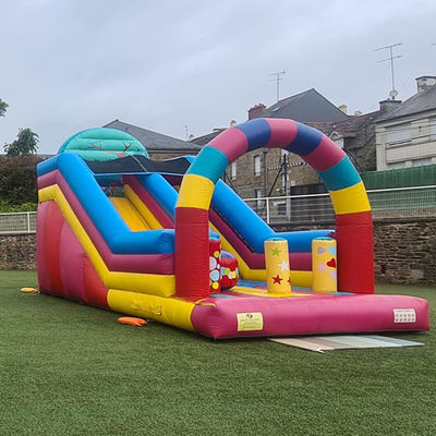 Alquiler de fiestas Casa de dulces tema tobogán seco inflable con certificación CE/EN71/EN14960