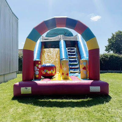 Alquiler de fiestas Casa de dulces tema tobogán seco inflable con certificación CE/EN71/EN14960