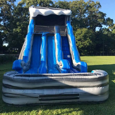Entretenimiento al aire libre en interiores doble deslizamiento n tobogán tobogán de piscina inflable para parque acuático
