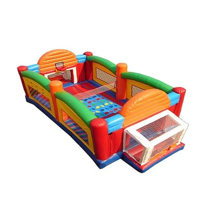 Vía de envío Uso de jabón inflable Campo de fútbol/basquetbol para patios de juego al aire libre