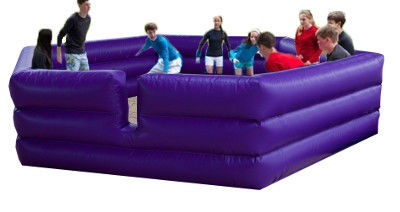 Vía de envío Uso de jabón inflable Campo de fútbol/basquetbol para patios de juego al aire libre