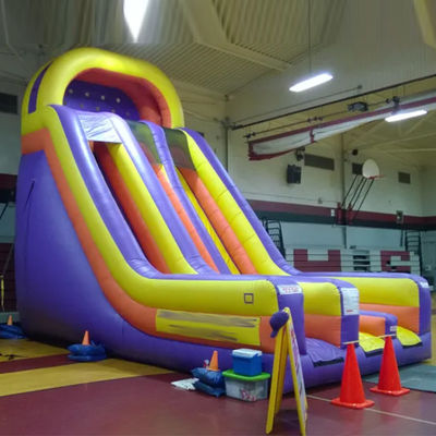 Gran tobogán seco o de agua inflable comercial doble tobogán y tobogán para alquiler de fiestas
