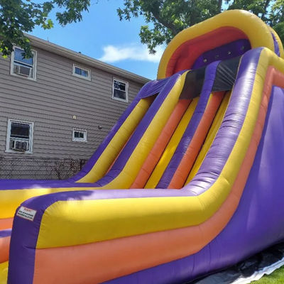 Gran tobogán seco o de agua inflable comercial doble tobogán y tobogán para alquiler de fiestas