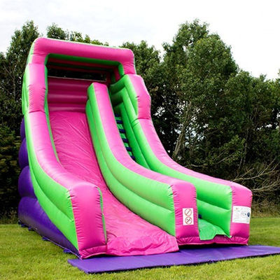 Gran tobogán seco inflable en color personalizado para ocasión comercial en el parque acuático