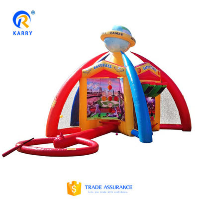 Unisex PORTABLE Carnaval inflable Juego 5 en 1 Deportes interactivos