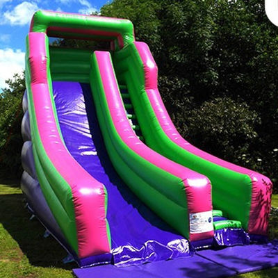 Gran tobogán seco inflable en color personalizado para ocasión comercial en el parque acuático