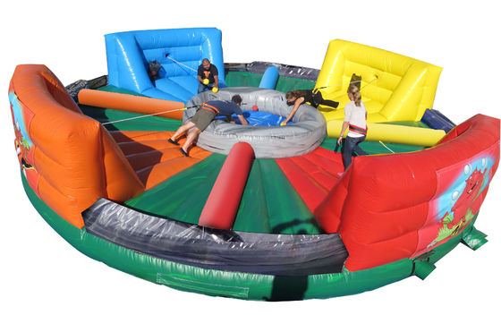Desata la diversión con Bungees humanos corriendo y hambrientos hipopótamos Chow Down juego inflable