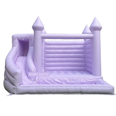 Castillo decorativo inflable de PVC de calidad comercial con fosa de bolas y tobogán