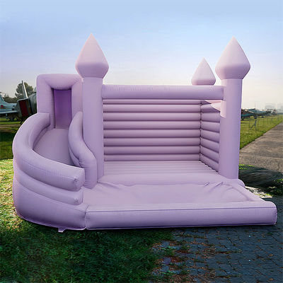 Castillo decorativo inflable de PVC de calidad comercial con fosa de bolas y tobogán