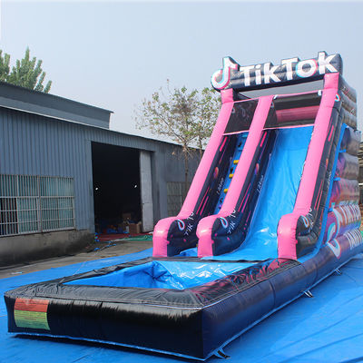 Alquiler de un tobogán de salto de agua con cubo inflable piscina para ocasiones comerciales
