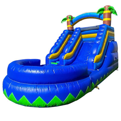 Pequeño tobogán de agua inflable con piscina de verano Palma Klein Blue Kid juguetes juego de tobogán