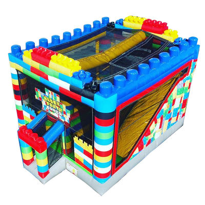 Entretenimiento en interiores y exteriores Bloques de construcción de PVC castillo de salto inflable para fiestas