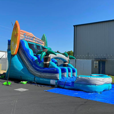 Panel de surf de PVC comercial doble tobogán tobogán acuático para fiestas Alquiler Expedición rápida