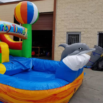 Envío por mar, aire o expreso Disfrute de la diversión al aire libre con 2024 26 pies de PVC comercial inflables Rainbow Slide