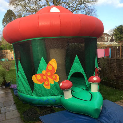 Pequeña casa comercial de hongos de PVC castillo casa de rebote inflable desde hace 14 años