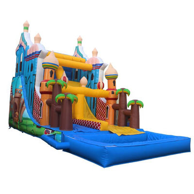 Capacidad máxima 100-500 kg Castillo inflable con tobogán húmedo para piscina de agua interior