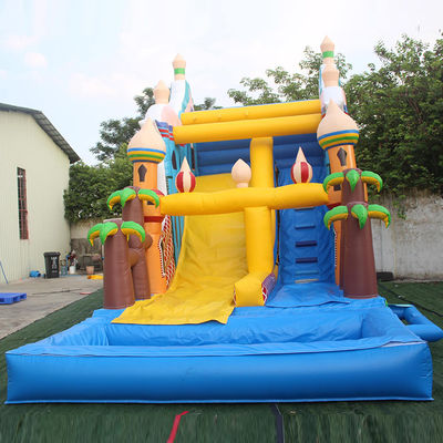 Capacidad máxima 100-500 kg Castillo inflable con tobogán húmedo para piscina de agua interior