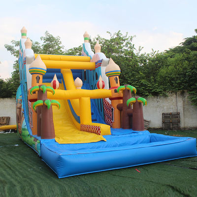 Capacidad máxima 100-500 kg Castillo inflable con tobogán húmedo para piscina de agua interior