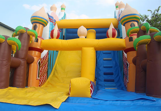 Capacidad máxima 100-500 kg Castillo inflable con tobogán húmedo para piscina de agua interior