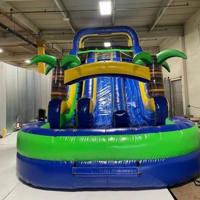 Negocios juguete inflables de PVC tronco de palma tobogán de agua para la promoción de eventos comerciales
