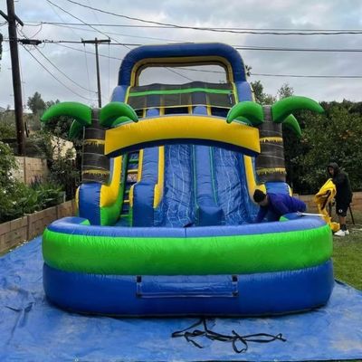 Negocios juguete inflables de PVC tronco de palma tobogán de agua para la promoción de eventos comerciales