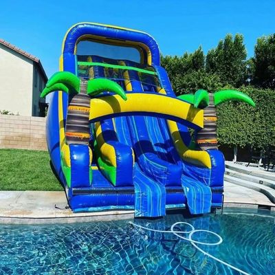 Negocios juguete inflables de PVC tronco de palma tobogán de agua para la promoción de eventos comerciales