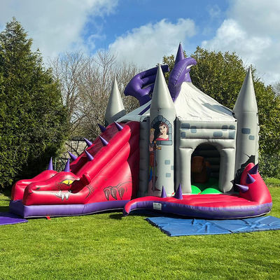 Dinosaurio Rojo Castillo de Salto con tobogán Cómo Entrenar a Tu Dragón Casa de Salto Inflatable