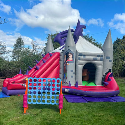 Dinosaurio Rojo Castillo de Salto con tobogán Cómo Entrenar a Tu Dragón Casa de Salto Inflatable