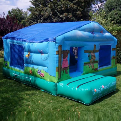 Trampolín de picnic para niños con castillo de salto inflable azul y fosa de pelota