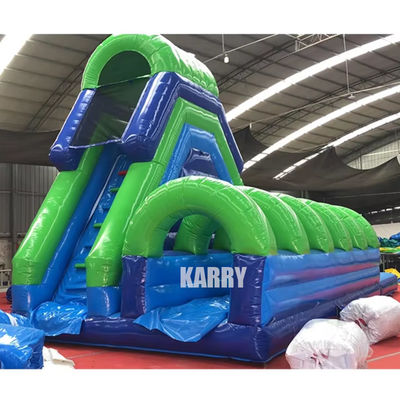 Alquiler de fiestas Negocios Deslizador de agua de palma inflable con piscina Deslizador largo