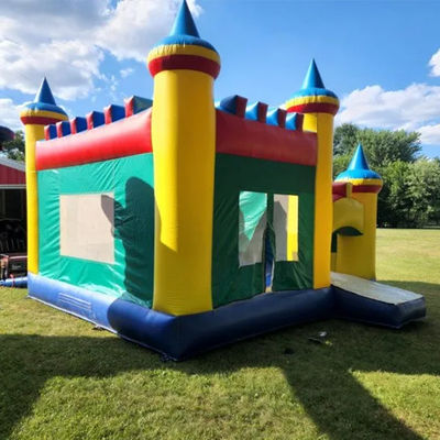 CE/EN71/EN14960 Certificado Casa de rebote de castillo inflable de bloques de colores con tobogán