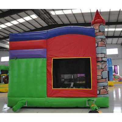 Blower Comercial Animación de dibujos animados de PVC Inflable Casa de tiradores con piscina de toboganes