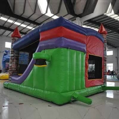 Blower Comercial Animación de dibujos animados de PVC Inflable Casa de tiradores con piscina de toboganes