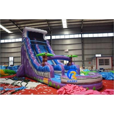 EN71/CE Certificado de grado comercial de deslizamiento de agua inflable amarillo para niños