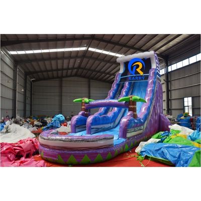EN71/CE Certificado de grado comercial de deslizamiento de agua inflable amarillo para niños