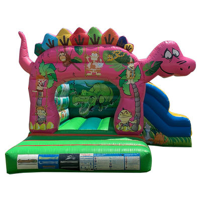 CE/EN14960 Casa de salto inflable certificado Castillo con tema de zoológico de dinosaurios