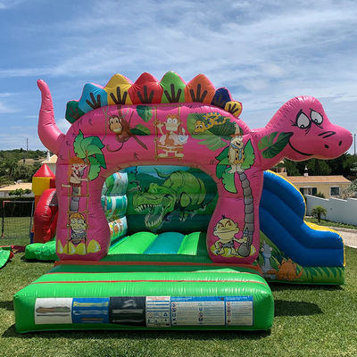 CE/EN14960 Casa de salto inflable certificado Castillo con tema de zoológico de dinosaurios
